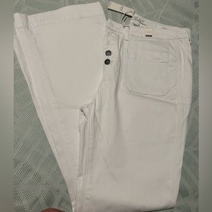 Judy Blue Flare White Pants